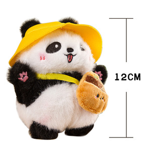 Panda Plush Toys With <b>Hat</b> And Bag Cute Stuffed <b>Animal</b> <b>For</b> Kids Ages 2 4 Years Unisex Gift From China - Product Image 5