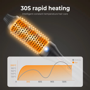 Lidow gốm nhiệt tóc bàn chải LCD hiển thị nhiệt độ hồng ngoại Tourmaline ion uốn sắt Volumizing Bàn chải tóc điện - Product Image 4