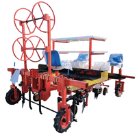 Transplanteur de semis diesel/essence autopropulsé avec machine de paillage en film plastique pour usage agricole haute productivité