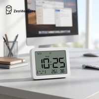 Thermomètre hygromètre sans fil ZenMeasure ABS portable avec grand écran LCD IP67 OEM/ODM pour bureau, maison, chambre