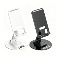 Support de bureau télescopique pliable en alliage d'aluminium personnalisé, hauteur réglable à 360° °   Support de téléphone et tablette rotatif antidérapant