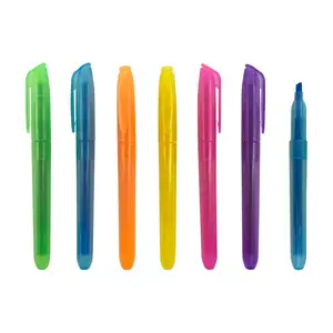 Highlighter manufaktur pena neon aneka warna cepat kering penanda highlighter Injil jurnal berwarna highlighter