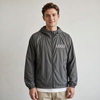 Veste de haute qualité personnalisée pour hommes, veste coupe-vent à capuche, veste décontractée pour hommes, veste légère pour l'extérieur, manteau pour hommes