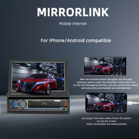 Radio Mobil 7 inci Carplay 1 Din Layar Mobil Mp5 Player Mobil Am/fm/rds Retractable