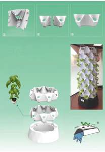 Uno del sistema hidropónico Nft con kits de 48 agujeros Sistemas de cultivo hidropónico vertical Planta Vegetal - Product Image 6