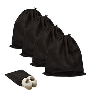 ถุงใส่รองเท้าสำหรับเดินทาง 4 ชิ้น ขนาด 17.7" x 13.8" ป้องกันฝุ่น - ถุงผ้าฟลานเนลพร้อมเชือกผูกปิด - Product Image 4
