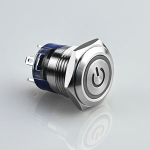 Push <b>Button</b> Switch Momentary or Latching Action Stainless Steel 16mm 19mm Ring LED 12V 24V 10A IP67 on off - Product Image 3
