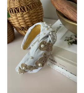 Beaded Gameday <b>Headband</b> Handmade Unique Hairband Crafted by Skilled Artisans Fashion Hair Accessory for Women from India - Product Image 3