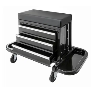 Ananke Tools Rolling Box Heavy Duty <b>Stainless</b> <b>Steel</b> 3 Drawers <b>Workbench</b> Tool Cabinet OEM Black - Product Image 1