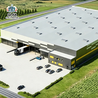 Entrepôt à structure en acier, installation facile, homologué CE, aménagement personnalisé pour le stockage de produits logistique modernes