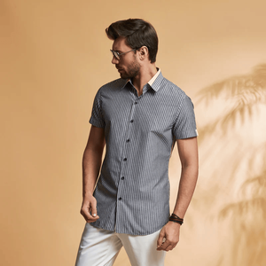 เสื้อลำลองแขนยาวสำหรับผู้ชายไซส์ใหญ่พิเศษปก6XL ระบายอากาศได้ป้องกันรอยยับสำหรับฤดูใบไม้ร่วง - Product Image 3