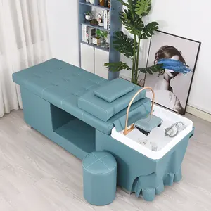 Sampo tempat tidur salon, sirkulasi air sampo perlengkapan kursi perawatan kecantikan spa meja cuci rambut
