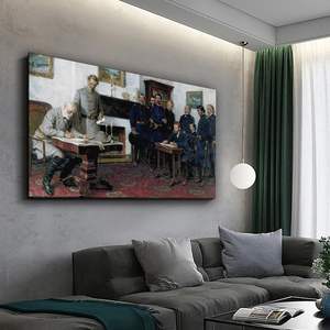 Robert E Lee personnalisé historique Portrait toile peintures et arts muraux guerre civile décor à la maison salon affiche - Product Image 6