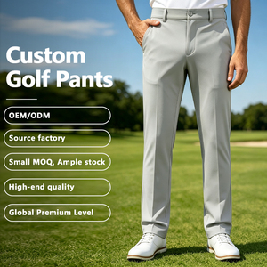 Men's Golf Pants Straight Office 29"/31"/33" Inseam Stretch Quick Dry Customized Logo Colored Pleat Casual <strong>Work</strong> Dress <strong>Trainers</strong> - Product Image 1