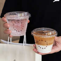 Gobelet en plastique personnalisé OEM/ODM de 270 ml (9 oz) avec couvercles pour les cafés et salons de thé