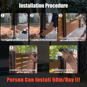 Panneaux de clôture modulaires en aluminium de 6 pieds avec modélisation 3D, assemblage facile, pour clôture d'intimité de villa et jardin - Product Image 6