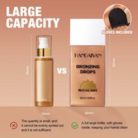 Fond de Teint Liquide Bronzant Maquillage Résistant à l'Eau Fini Mat Scintillant Hydratant Écran Solaire Correcteur Teint Foncé 4 Couleurs Tous Types de Peau