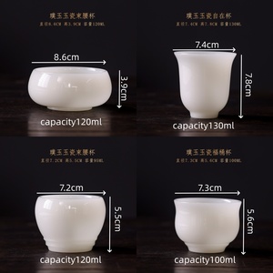 Чайная чашка азиатская культура чайная чашка мастер чашка оптом Китайская керамика дехуа ремесло белый фарфор чайная чашка посуда - Product Image 4