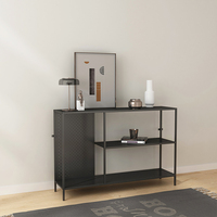 Console d'entrée moderne, style européen, en tube métallique, étagère de présentation durable à 3 niveaux pour chambre et salon, montage facile, meilleures ventes