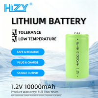 HIZY 1.2V 10000mAh 32600 Baterai Silinder Ni-MH Combo Anti-penuaan Isi Ulang Katoda LiCoO2 500 Siklus Suhu Operasi 0-45C