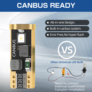 Bombillas Led superbrillantes <span class=keywords><strong>2022</strong></span> 3Smd Canbus W5W T10 para coche, iluminación para vehículos, novedad de 3838 - Product Image 2