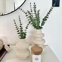 Kunstmatige eucalyptusstelen, nep-eucalyptusbladeren met zilveren dollar-eucalyptusbladeren voor bruidsbloemstukken