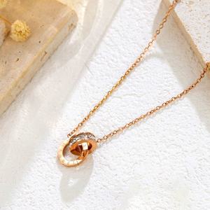 Collares con Colgante de Corazón de Acero Inoxidable, Unisex, Color Oro/Plata, Cadena con Diseño de Olas, Tendencia de Moda para Festivales, Gran Venta - Product Image 6