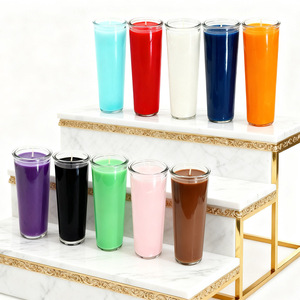 Etiquetas Privadas al por Mayor, Velas Votivas Blancas, Rojas y Negras, Religiosas, de Santería, Espirituales, para Oración de 7 Días y 7 Noches - Product Image 1