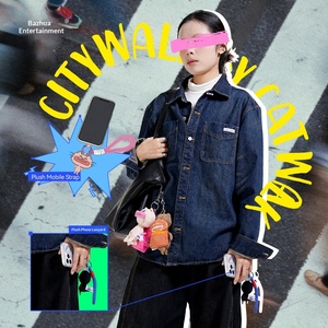 Bazuuyu BaZhuo Entertainment: Cordón para teléfono de juguete de moda, lindo y peculiar, con diseño de <span class=keywords><strong>gato</strong></span> de peluche de labios de salchicha Citywalk Buddysausage, para colgar plantas - Product Image 2