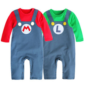 Chaude Halloween fête Cosplay <span class=keywords><strong>Louis</strong></span> jeu scène Costumes enfants plombier salopette vêtements Super Marios Bros Cosplay combinaison costume chapeau - Product Image 4