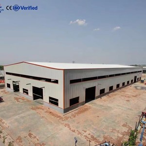 Estructura de Acero Ligero Galvanizado Prefabricada, Personalizable, Taller Industrial Metálico, Edificio de Almacenamiento, Kit de Hangar Prediseñado - Product Image 3