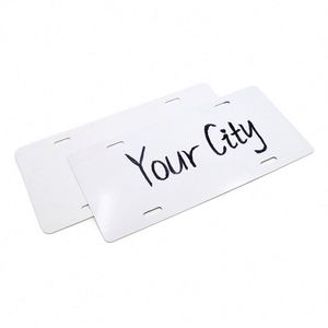Plaque d'impression métallique en aluminium pour sublimation, blanche, vierge, 6 pouces (30x15cm), livraison rapide, pour décoration personnalisée de voiture - Product Image 2