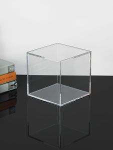 Acryl op maat gemaakte, zeer transparante, stofdichte display-vierkante capsule voor koffie, cosmetica en bureau-opbergdoos, JXD merkmodel - Product Image 2