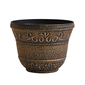 Pot de fleur de balcon de jardin en plastique PP en relief antique à vendre - Product Image 4