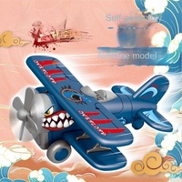 Avion jouet en plastique surdimensionné réaliste avec hélice à inertie, modèle éducatif pour garçons de 2 à 7 ans