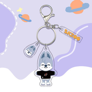 Llavero Colgante Acrílico de Dibujos Animados de Doble Cara Accesorios DIY Periférico de Ídolo KPOP <span class=keywords><strong>Stray</strong></span> Kids SK ZOO para Fan Amante del Anime - Product Image 5