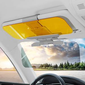 Pare-soleil de voiture anti-éblouissement avec miroir, en plastique jaune, à fixation sur le toit, utilisation jour/nuit, protection du pare-brise, dispositif de sécurité pour les yeux du conducteur - Product Image 3