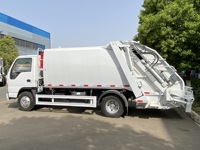Camion à ordures Isuzu 6m3 avec compacteur, camion à ordures à chargement arrière