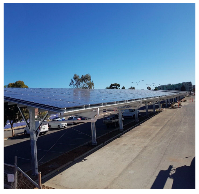 Hot dipped galvanized steel car park parking lot solar carport