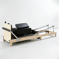 Machine de Pilates Reformer en Bois d'Érable de Haute Qualité, Certifiée, Portable et Pliable pour la Maison - En Promotion
