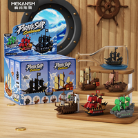 Série de navires pirates A1-A6, blocs de construction éducatifs en micro-particules nano en plastique pour enfants, jouets pour enfants
