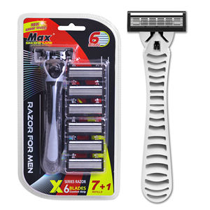 Rasoir à 1 manche + 7 cartouches gratuites pour lame en acier inoxydable Man Six Genmany - Product Image 1