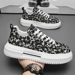 Zapatillas Deportivas de Plataforma con Cordones, Transpirables, con Estampado Retro, Suela Gruesa, Blancas, para Hombre, Otoño 2025 - Product Image 3