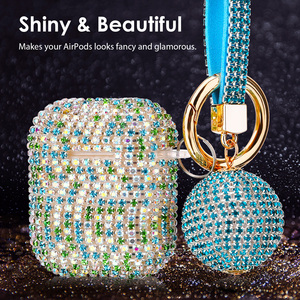 Écouteurs à paillettes, charge sans fil pour AirPods, porte-clés de 3e génération pour AirPods <span class=keywords><strong>Pro</strong></span> étuis écouteurs pour Air Pods 3 étuis - Product Image 2