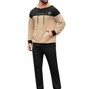 Conjunto Deportivo Unisex de Color Sólido con Capucha, Transpirable, de Manga Larga, Corte Regular, Sudadera de Algodón para Invierno y Pantalones con Cordón - Product Image 3