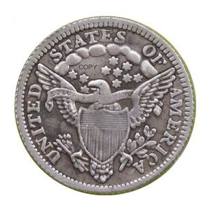 Réplique de la pièce de monnaie américaine de 1802, demi-dime à buste drapé, <span class=keywords><strong>aigle</strong></span> héraldique, plaqué argent, pièces commémoratives décoratives, non magnétiques - Product Image 3