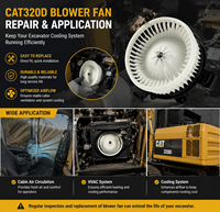 Moteur de soufflerie AC 245-7839 pour Caterpillar CAT 320D 312D, fonctionnement silencieux, ventilateur 24V, pièces de rechange 2457839, remplacement sans tracas