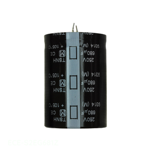 ตัวเก็บประจุแบบ Through Hole ยี่ห้อ Manufacturer Channel รุ่น CAP ALUM 680UF 20% 250V SNAP TH ECE-S2EG681Z ความจุ 680 ไมโครฟารัด - Product Image 1