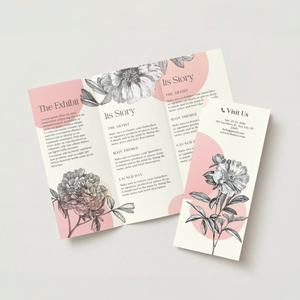 Leaflet Brosur Lipat Tiga Kertas Berlapis Cetak Digital Sisi Ganda Kustom dengan Laminasi Film untuk Promosi Salon Rambut - Product Image 3