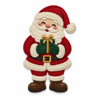 En gros, petits patchs brodés thermocollants pour la saison des fêtes, motifs Joyeux Noël, pour casquettes de camionneur et sacs